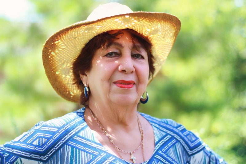 girl, clothing, person, smile, blouse, hat, united states, immigrant, women, accessory, beauty, focus on foreground, 5K, hispanic, sun hat, front view