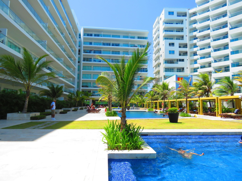 tree, nature, apartment, palm tree, building, architecture, outdoors, pool, growth, skyscraper, water, palmas, 4K, no people, blue, swimming pool, beach
