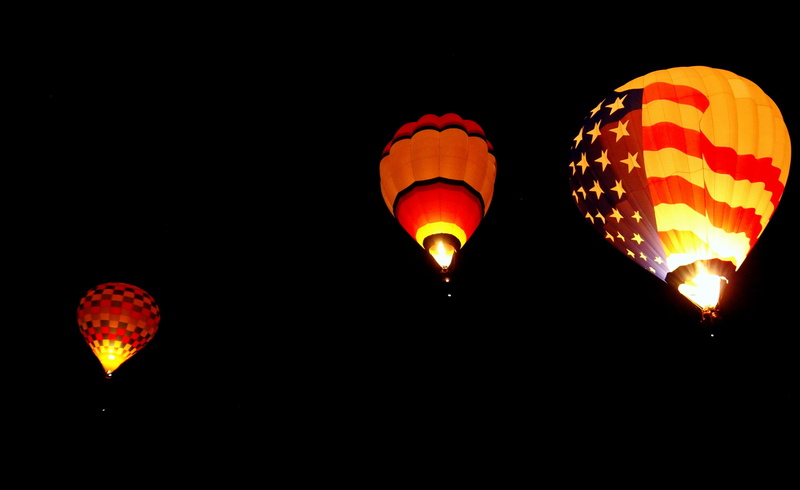 new mexico, lantern, traditional festival, no people, balloon, outdoors, illuminated, flying, albuquerque, chinese lantern, transportation, lighting equipment