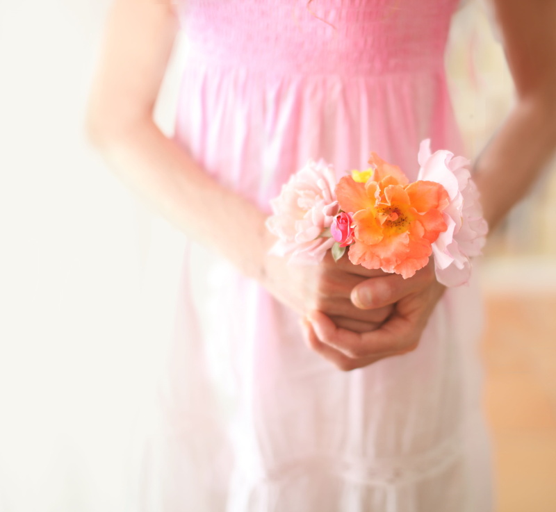 freshness, bride, pink, 4K, bokeh, holding, adults only, midsection, dress, woman, human body part, flower arrangement, one woman only, adult, pink color