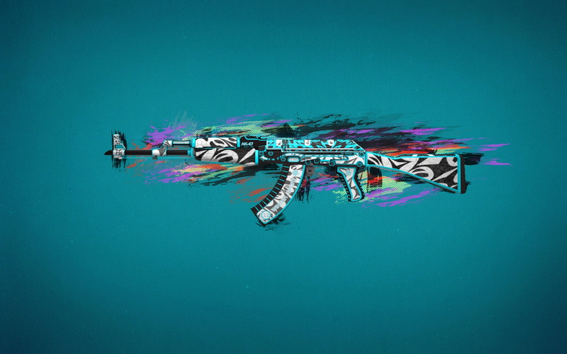 47, Counter, Strike: Global Offensive, weapon, Colorful, ak, Frontside Misty, 2K, military
