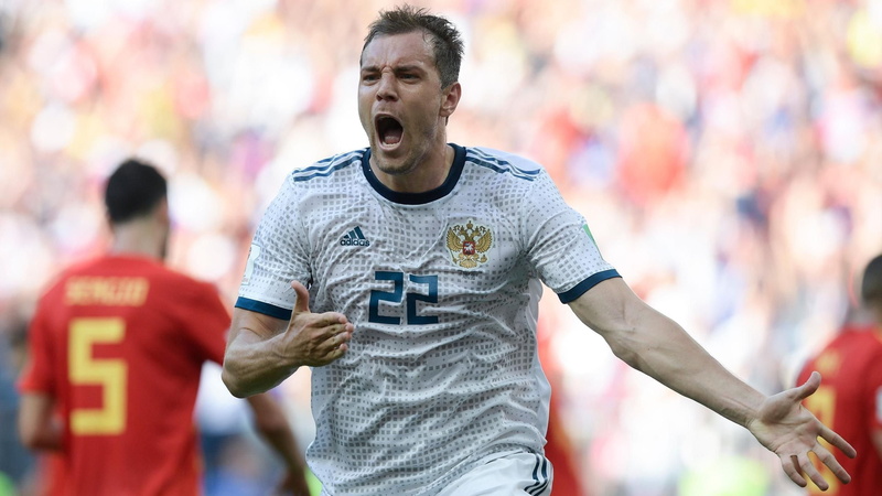 joy, Dzyuba, Russia, World Cup 2018, goal, 2K, Artem Dzyuba, football, national team, Team