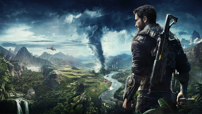 outdoors, activity, tornado, cloud - sky, protection, just cause 4, e3 2018, adventure, safety, standing, 8K, looking at view, people, men, nature, courage