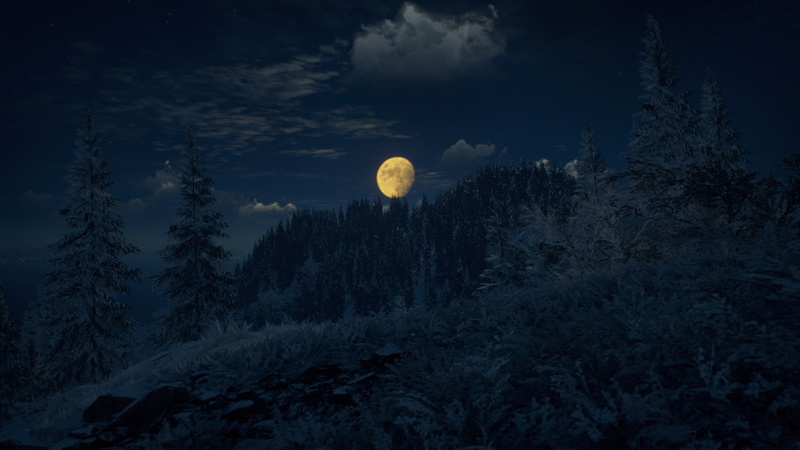 screen shot, generation zero, night, Moon, video game art, 1080P