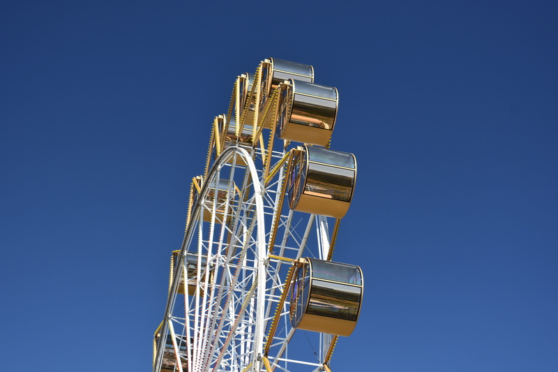 amusement park ride, tall - high, russia, siberia, no people, day, clear sky, facilities, metal, sunny, attraction, nature, amusement park, outdoors, arts culture and entertainment