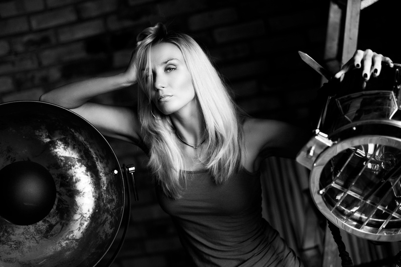 sphere, blond hair, front view, indoors, girl, blonde, russia, young adult, human, long hair, kid, woman, 4K, bw, sport, tire, standing, novosibirsk, beauty