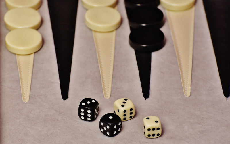 still life, backgammon, games suitcase, play, cube, dice, high angle view, arts culture and entertainment, medium group of objects, relaxation, directly above