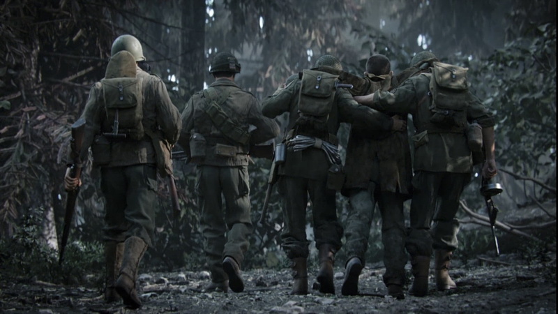 Call of Duty World War II, 1080P, soldier, Blurred, Depth Of Field, forest, video games