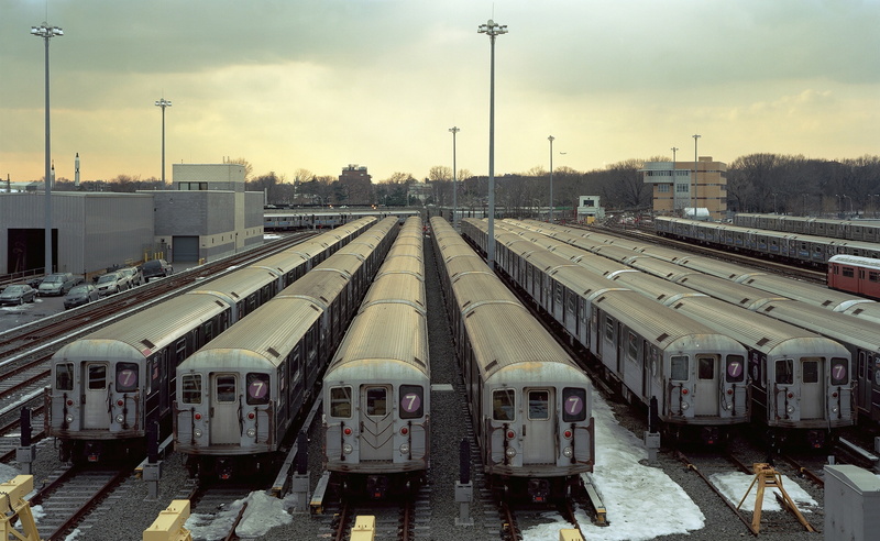 railroad track, Subway, shunting yard, sky, arrival, transportation, mode of transportation, passenger train, railroad car, Depot, City, land vehicle, travel