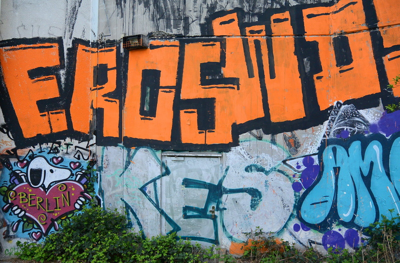 orange color, representation, mural, Urban Art, no people, art and craft, wall, building exterior, 2K, kreuzberg, creativity, artist, outdoors, color