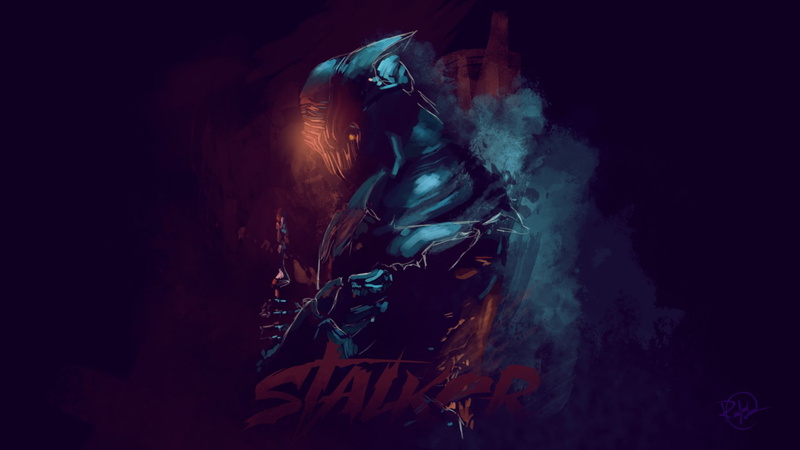 drawing, Fan Art, S.T.A.L.K.E.R., digital art, Warframe, 1080P, Stalker (Warframe)
