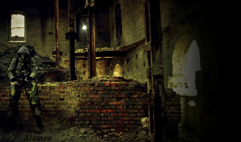 urbex, gas masks, abandoned, Poland, 1080P, Stalker {Warframe}