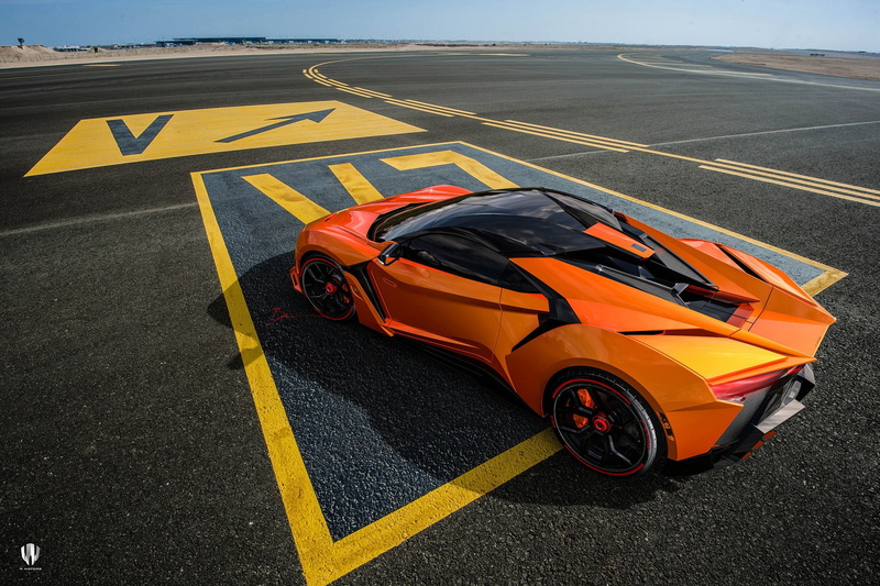 Supercar, Orange, Fenyr SuperSport, Road, 1080P, Sports car, by Benoit Fraylon, Benoit Fraylon, Machine, Asphalt, WMotors, Rendering, A I R S T R I P