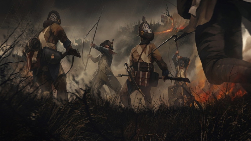 smoke, weapons, warrior, 1080P, Battle, flag, soldiers, fire