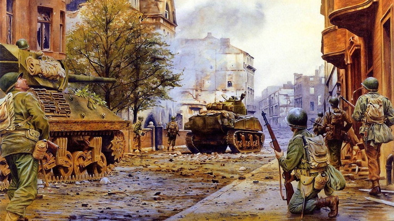 battle, 1080P, weapons, war, art, soldier, military, People, Tanks, men, guns, warrior, cities