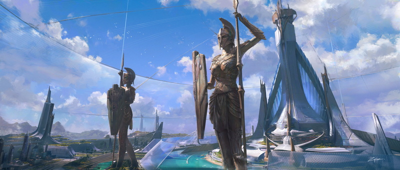 Pengzhen Zhang, digital art, landscape, 2K