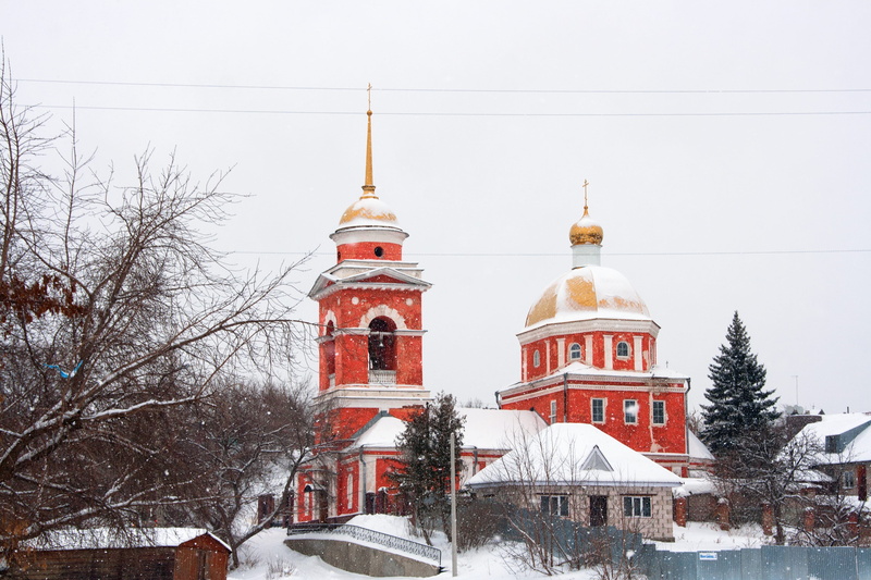 built structure, belief, sky, cold temperature, place of worship, building exterior, winter, spire, no people, spirituality, tree, architecture, snowing