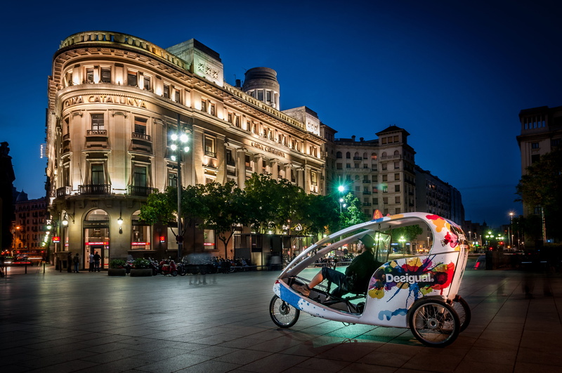 riding, street, dusk, hotel, 4K, road, travel, tricycle, transportation, person, urban, trike, photo, building exterior, travel destinations, night, building