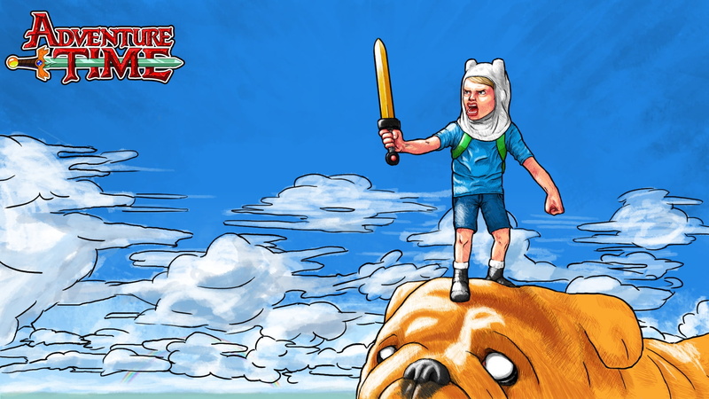 1080P, Finn the Human, hd, dog, adventure, human, x, time, jake, animals, dogs, finn, Adventure Time with Finn and Jake, art