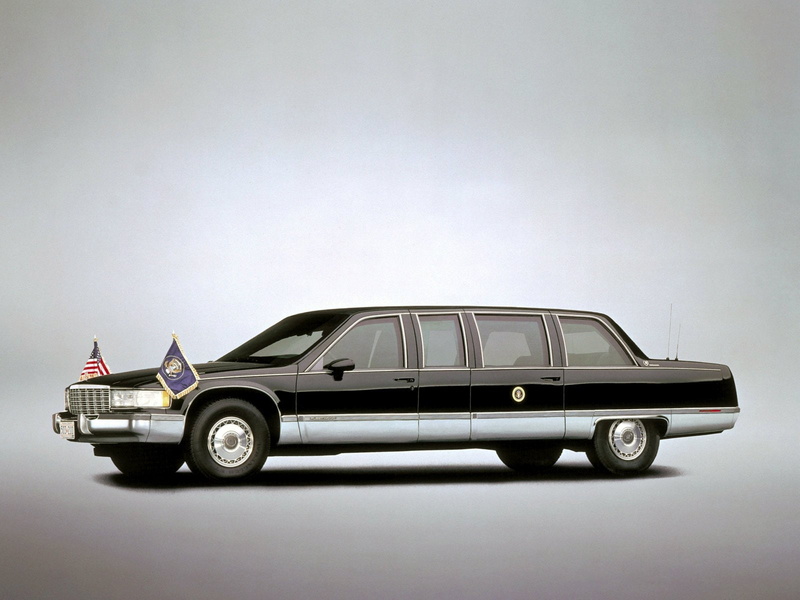 luxury, fleetwood, 720P, 1993, brougham, cadillac, armored, limosuine, presidential