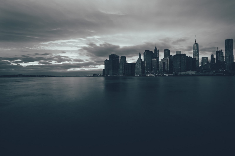 sea, building exterior, urban skyline, outdoors, building, landscape, body, panoramas, near, no people, nature, 720P, cityscape, built structure, cloud - sky