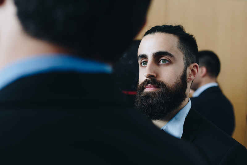 man, full beard, teamwork, 5K, profile, green eyes, mustache, wearing, formal, portrait, wear, men, suit, selective focus, guy, fine-looking, beard, good-looking
