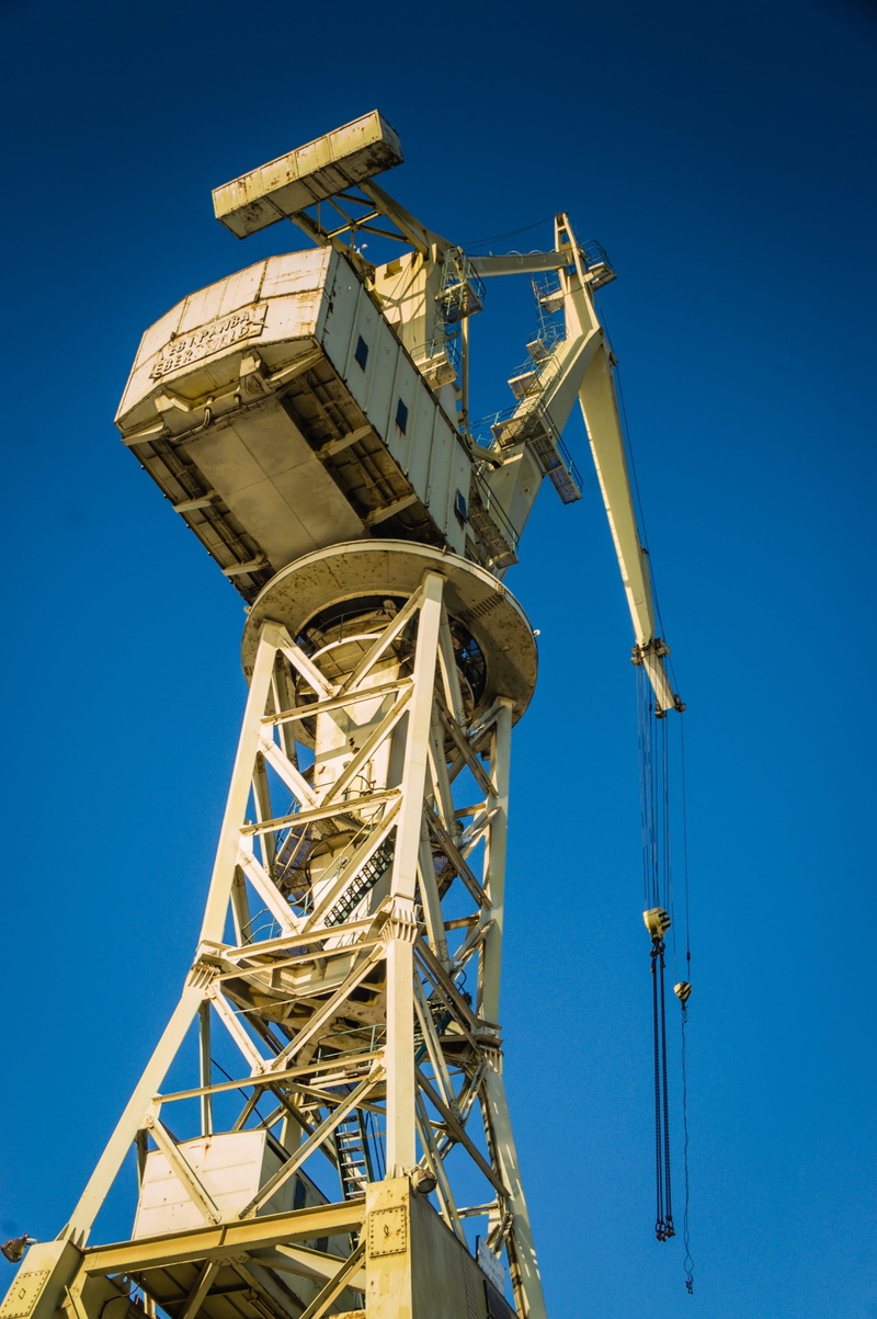 built structure, factory, science, industry, sky, development, harbour, crane - construction machinery, construction, 2K, build, sunlight, port, crane