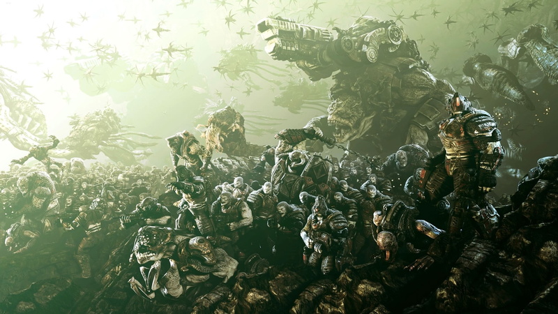 outdoors, day, lake, Monsters, 1080P, Birds, animals in the wild, nature, art and craft, uniform, Gears of war, armed forces, group of people, government