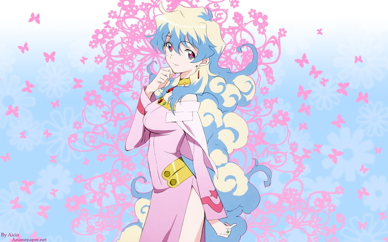 Tengen Toppa Gurren Lagann, standing, pattern, representation, one person, front view, young adult, clothing, contemplation, fashion, floral pattern, three quarter length