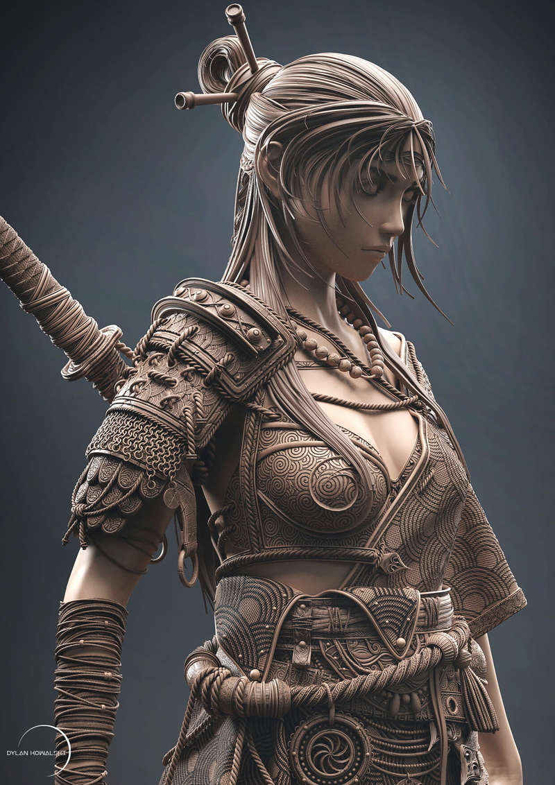 fantasy art, 720P, simple background, Dylan Kowalski, fantasy girl, ArtStation