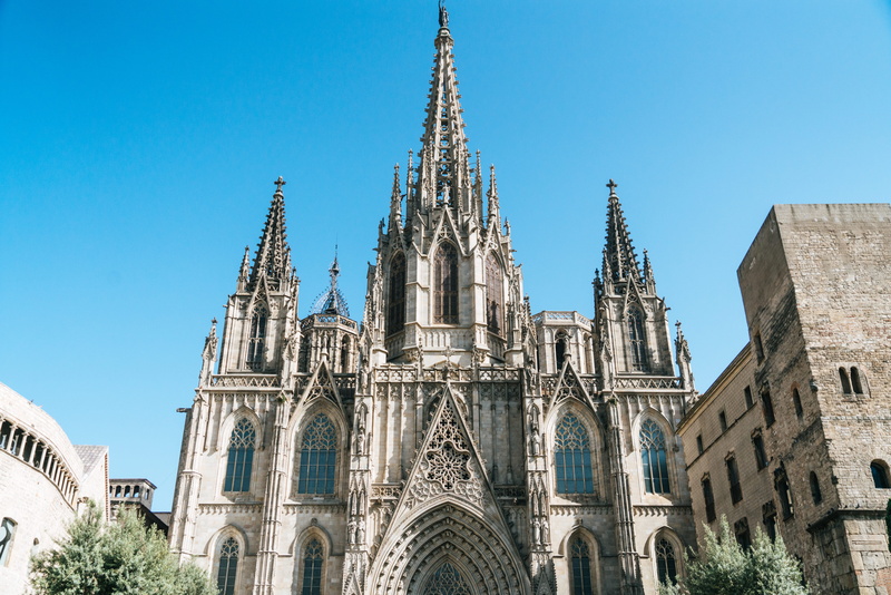 sharp, architecture, built structure, travel destinations, travel, belief, no people, historical, gothic style, barcelona, spirituality, nature, windows