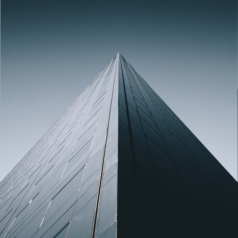 low angle view, modern, france, skyscraper, skyline, nature, pattern, edge, directly below, office, town, minimal, day, clear sky, no people, building