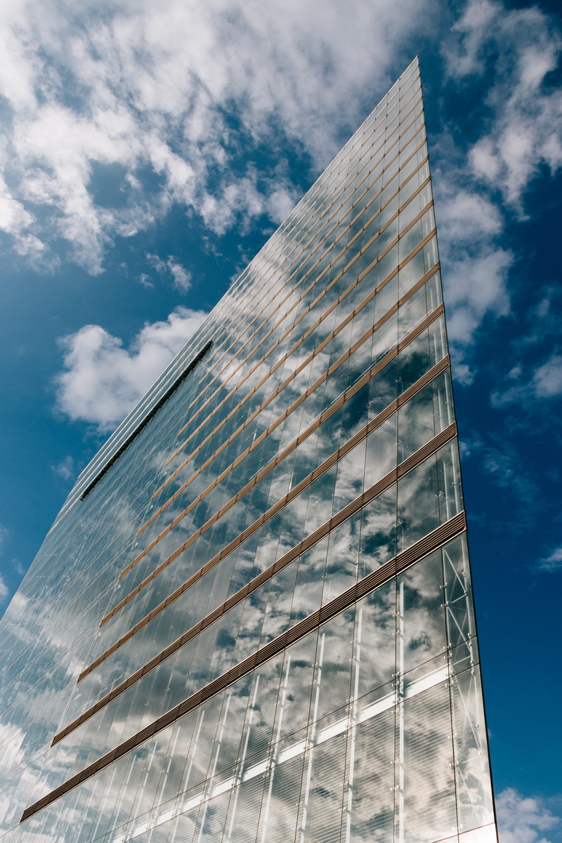 building, sharp, city, nature, glass - material, office building, office, tall, no people, office building exterior, looking up, cloud - sky, urban, 5K