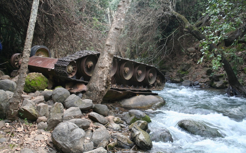 1080P, rocks, T-34, nature, tank, creeks
