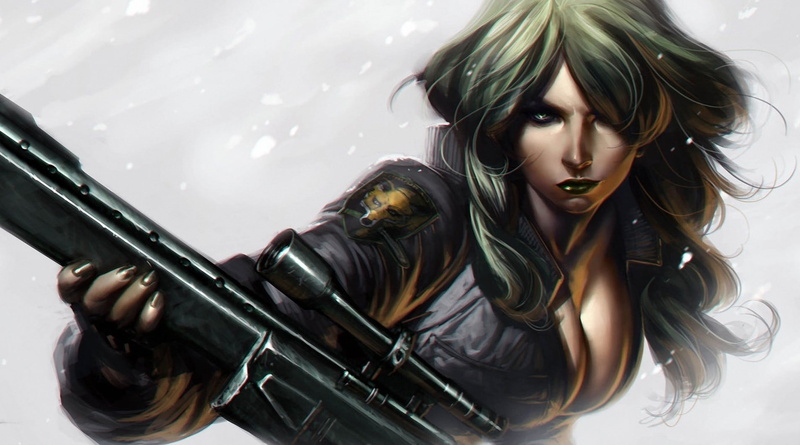 fantasy Art, 720P, artwork, metal gear solid, Sniper Wolf