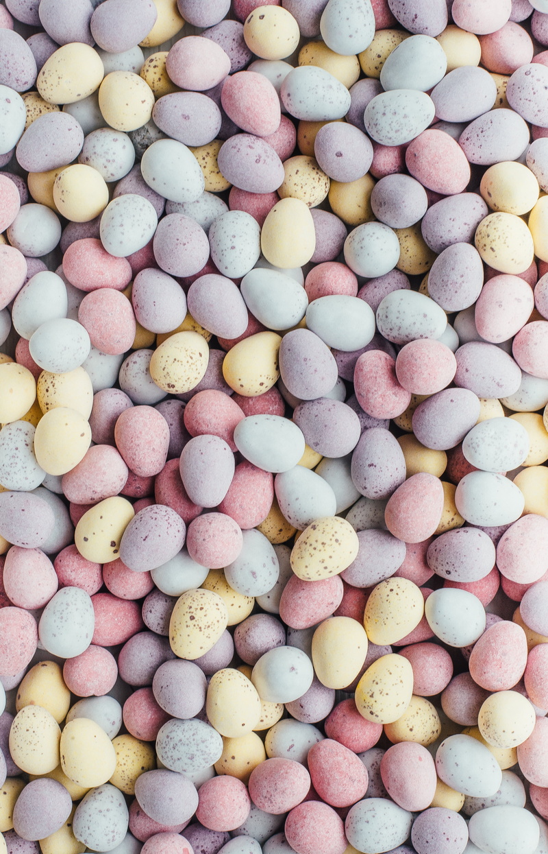 directly above, pink color, abundance, choice, backgrounds, easter, high angle view, healthy eating, day, variation, shell, untitled, indulgence, still life