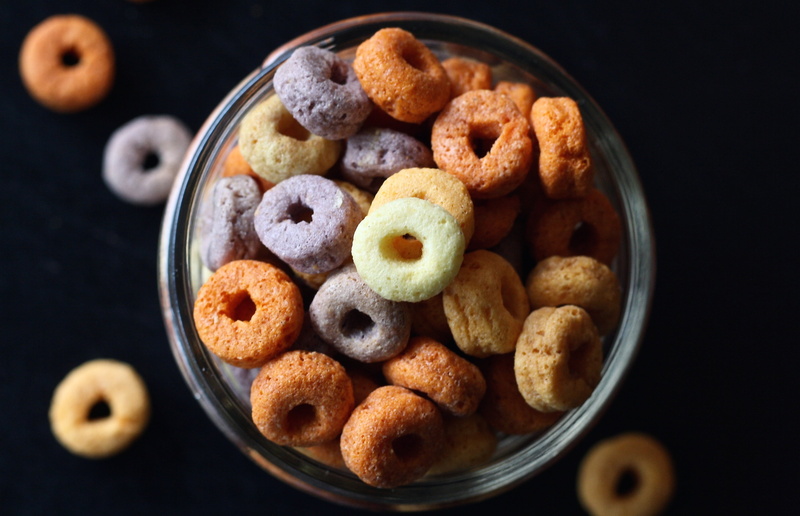 no people, healthy eating, colorful, healthy, bowl, gourmet, colours, cookies, large group of objects, glass, nutrition, black background, directly above