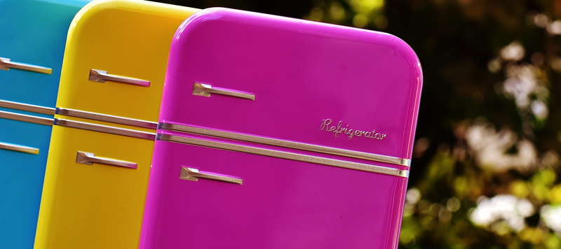 container, color, pink color, yellow, close-up, blue, outdoors, purple, focus on foreground, refrigerators, filing cabinet, business, label, letter, 2K