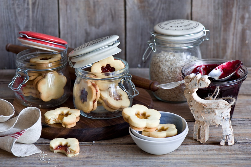 Christmas, sweets, jam, holidays, dessert, cookies, jars, winter, 1080P