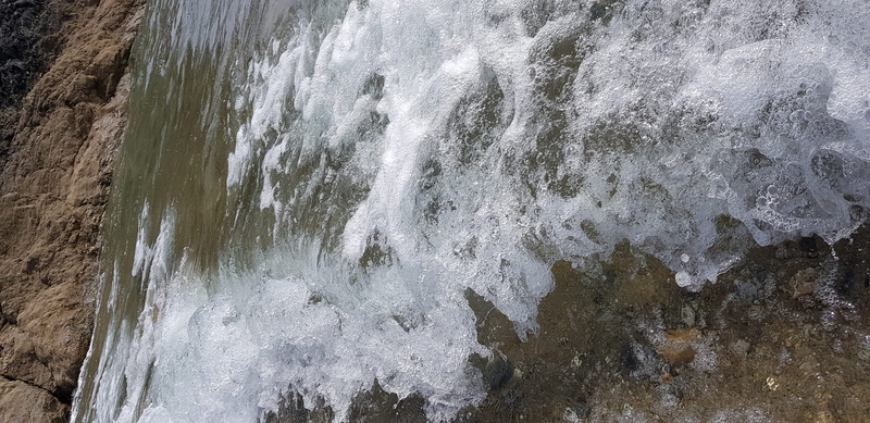 splashing, sea waves, united kingdom, cornwall, s w coast path, outdoors, river, surfing, sport, high angle view, clothing, scenics - nature, day, painting