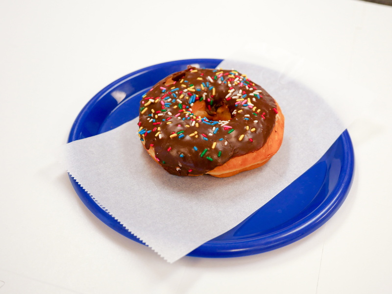 breakfast, doughnut, baked, temptation, food, pastry, snack, plate, indoors, crockery, food and drink, unhealthy, unhealthy eating, fun, calories, white background
