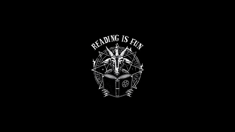 books, text, simple background, goat, Seal (Occult), Pentacle, occultism, monochrome, 1080P