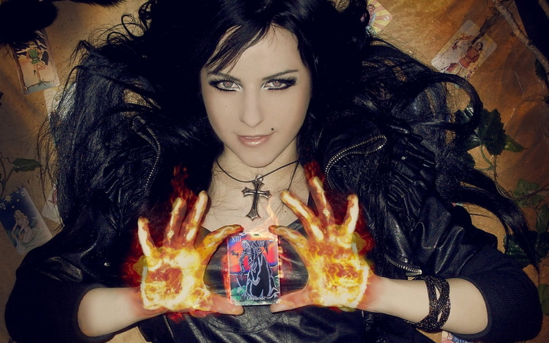 Fire, Cross, Gothic, Woman, Women, 1080P, Card, Tarot Cards, Mood