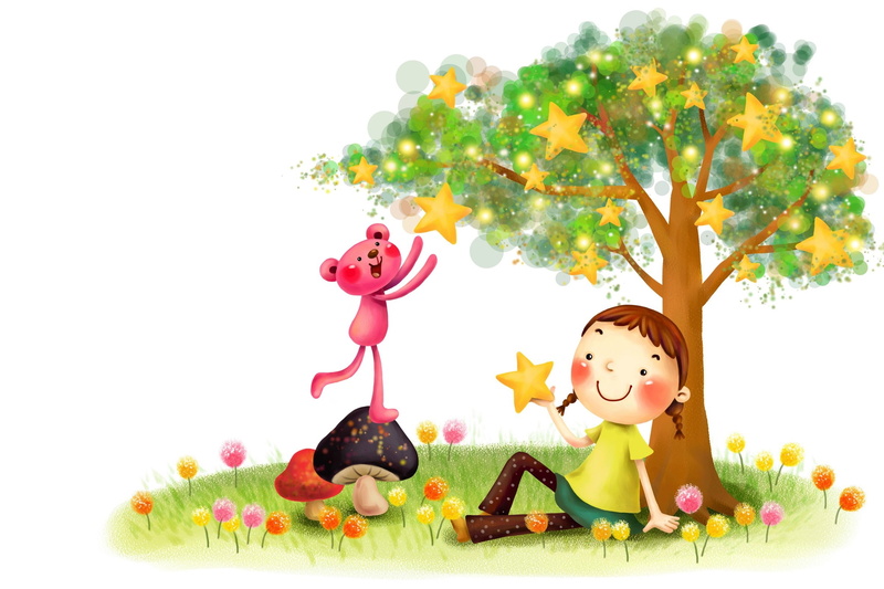 the pink Panther, stars, art, 1080P, childrens, mood, vector, girl