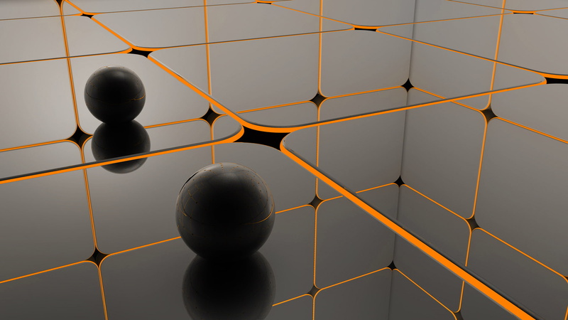plastic, reflection, d, 1080P, round, ball, black, sphere
