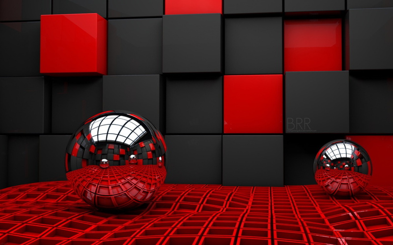 cube backgrounds, 4K, Glass, download 3840x2400 ball, metal, cubes, ball, plastic