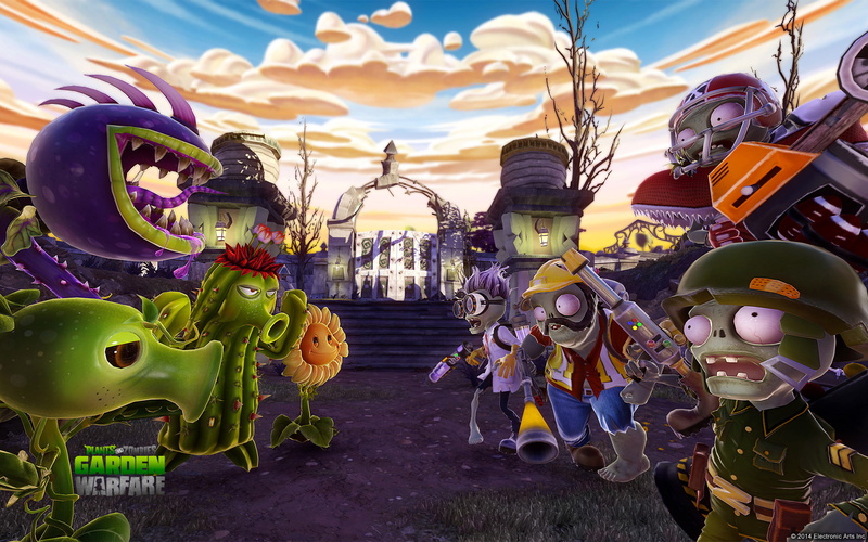 warfare, vs, plants vs zombies garden warfare, 1080P, plants, zombies, garden