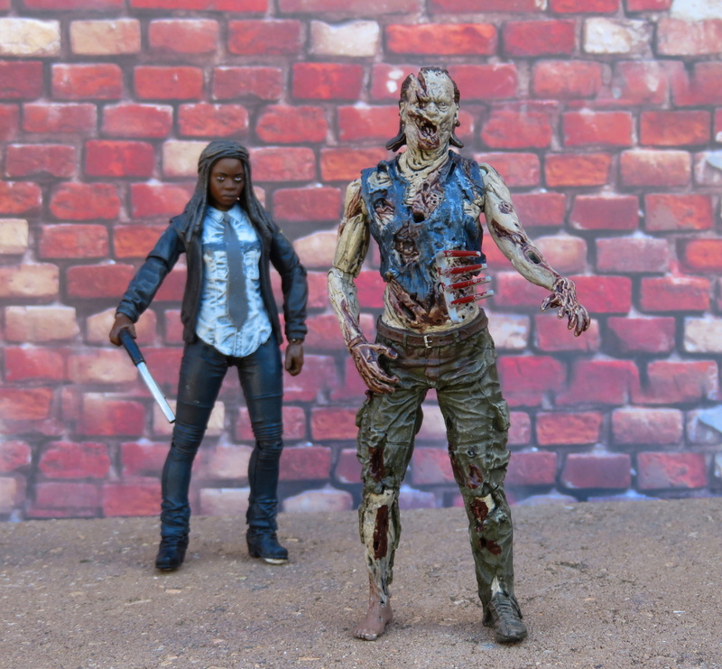 young women, front view, Tv, standing, horror, wall, apocalypse, smiling, nightmare, walking, jeans, friendship, brick Wall, outdoors, two people, monster