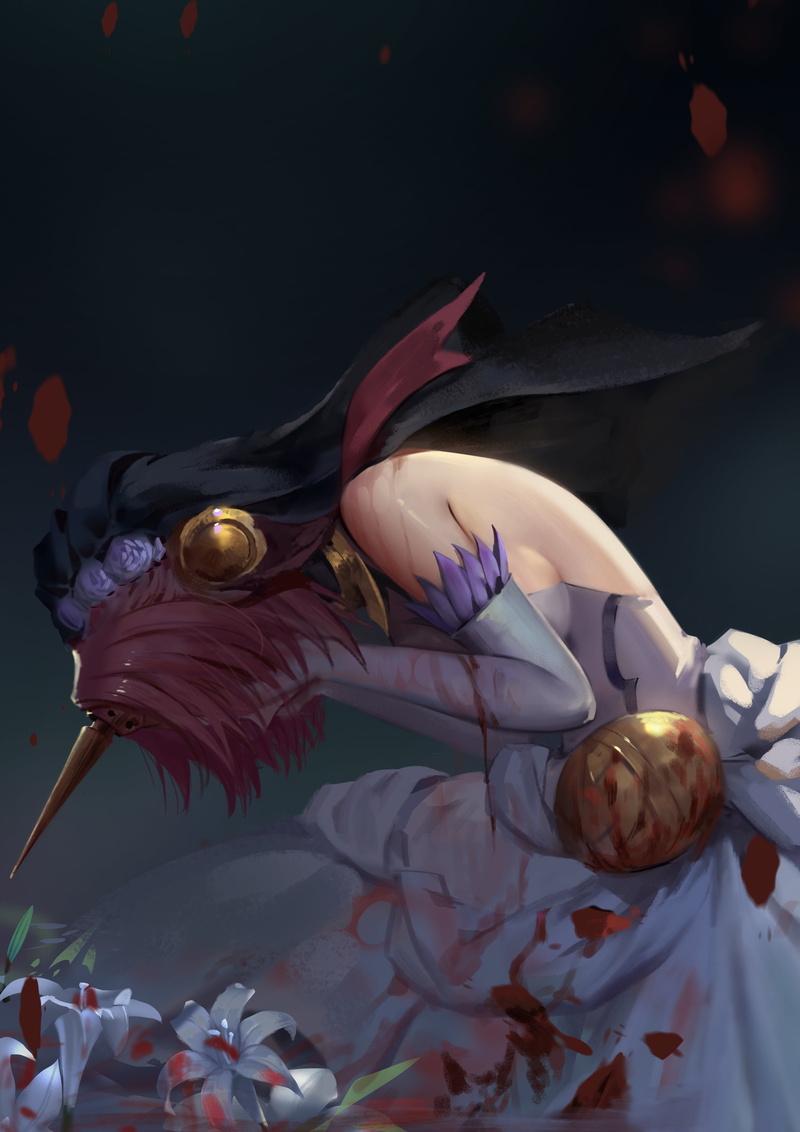 lying on back, nature, art and craft, representation, Berserker of Black, creativity, lying down, white dress, celebration, lifestyles, women, high angle view