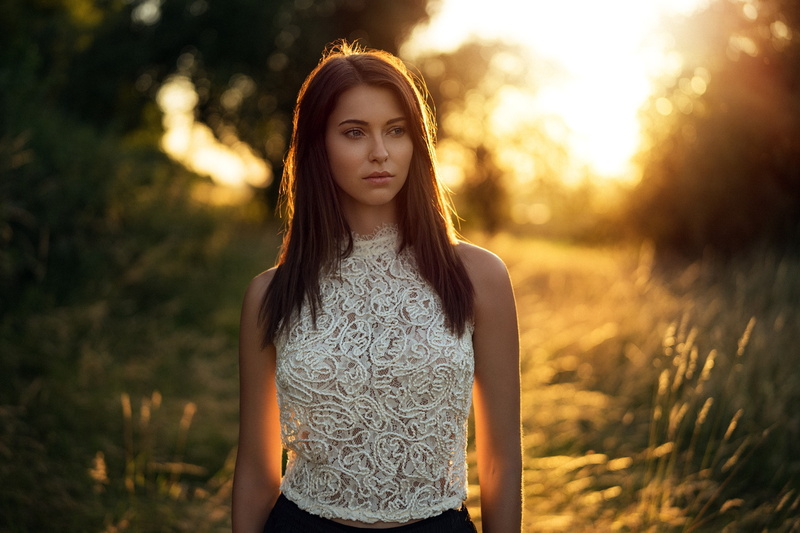 Laura Franziska, look, Martin Kühn, the sun, light, model, 1080P, Girl